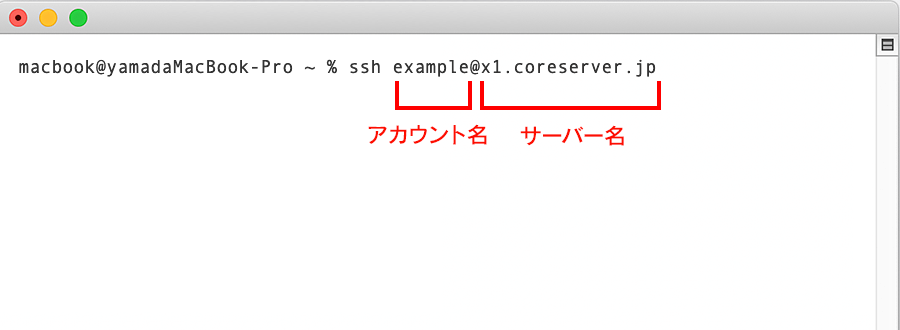 コマンドを入力