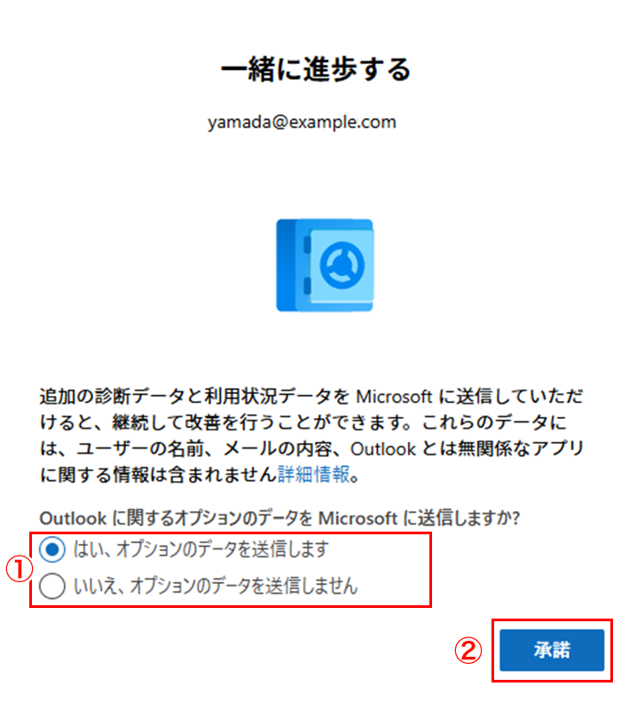 オプションデータの送信承認